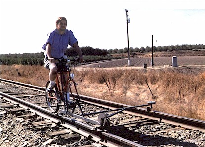 Michael Rhode on Patented Railbike